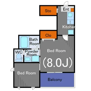 メゾン・グリシーヌ【2階】の間取り