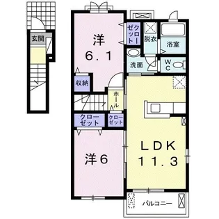 サンシャイン マキ C【2階】の間取り