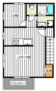 北山壱番館【2階】の間取り