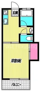 東京都中野区若宮2【アパート】の間取り