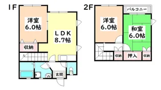 愛知県安城市高棚町中島【一戸建】の間取り