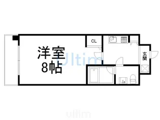 グランドパレス西院 東館【7階】の間取り