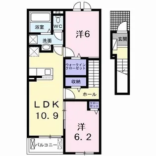 ボアソルチ A【2階】の間取り