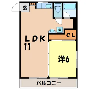 岡田マンション【1階】の間取り