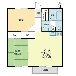 2LDKの間取り画像