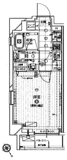 レガリス門前仲町パークサイド【4階】の間取り