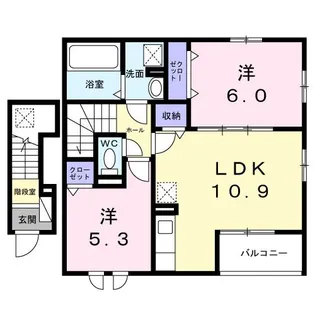 ニュアージュ ブルー【2階】の間取り