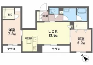 シャーメゾン ルポア【1階】の間取り