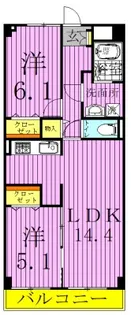 リベラ サンリット カーサ【4階】の間取り