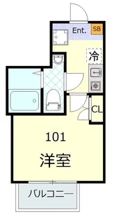 ヴィシェット大倉山【1階】の間取り
