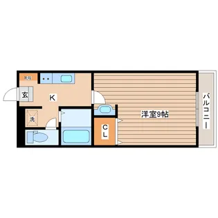 1Kの間取り画像
