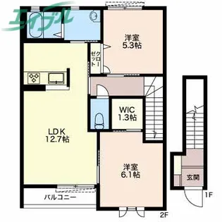 image B棟【2階】の間取り