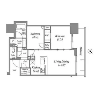 シティタワー千住大橋【31階】の間取り