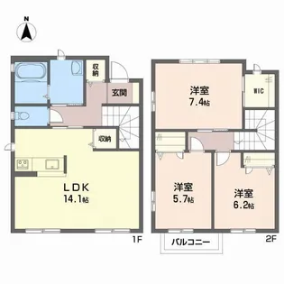 サウス・ヴィエント B棟の間取り