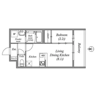 アドバンス京都リエートII【1階】の間取り