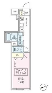 スカイコートリュクス品川大崎【3階】の間取り