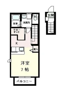 クローバーコート【2階】の間取り