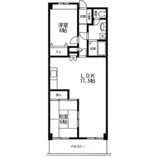 神奈川県藤沢市西富【マンション】の間取り