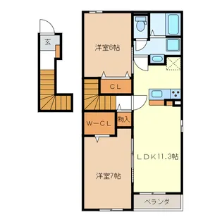 ビッグイヤー I・II【2階】の間取り