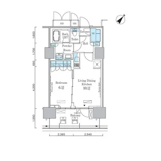 HARUMI FLAG PORT VILLAGE C棟【15階】の間取り