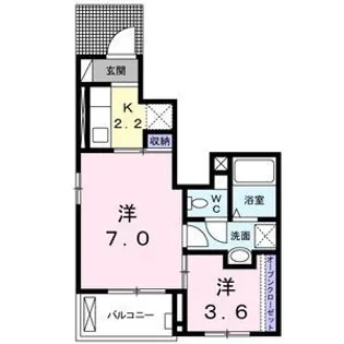 サンライズ日光B【1階】の間取り