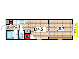 モンテフロ-ラ国立【1階】の間取り