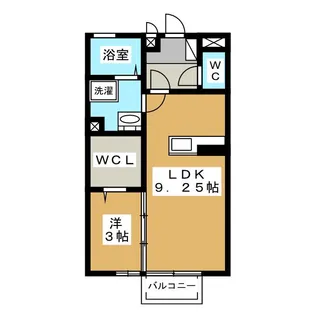 ベル・クレール吉田【2階】の間取り