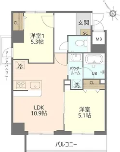 LEA HALE【7階】の間取り