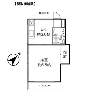 中央コーポ1【2階】の間取り