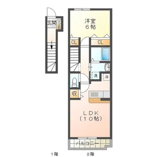 K・Y JADE【2階】の間取り