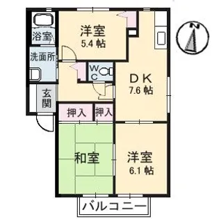 まさもとハイツ C棟【1階】の間取り