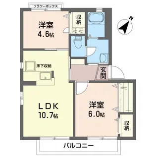 サンフォレスト2番館【2階】の間取り