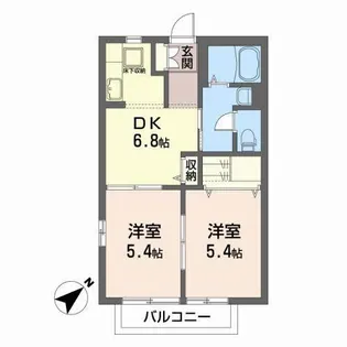 グランドゥール レーブ【1階】の間取り