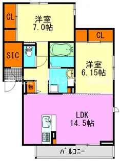 メゾンベール【2階】の間取り