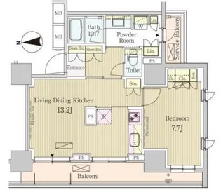 パークアクシス池田山【10階】の間取り