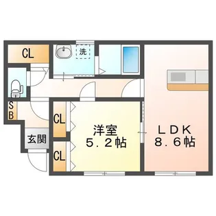 ラッキーコート【1階】の間取り