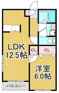 カーサ・ファミール【1階】の間取り