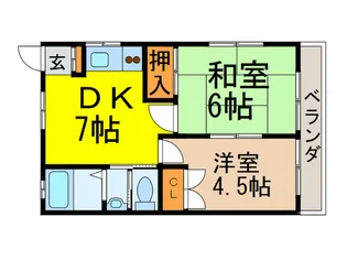 エクセルハイツ【1階】の間取り