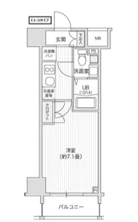 レジディア笹塚II【14階】の間取り