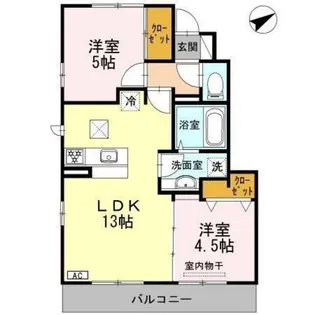 フ・ミール 5号館【1階】の間取り