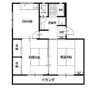 キョーワハイツ豊中【3階】の間取り