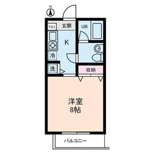 エルミタージュ桜新町【1階】の間取り