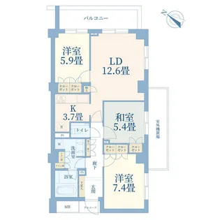 ルフォン中野上鷺宮壱番館【4階】の間取り