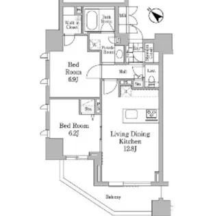 ユニコーンバリー恵比寿【10階】の間取り