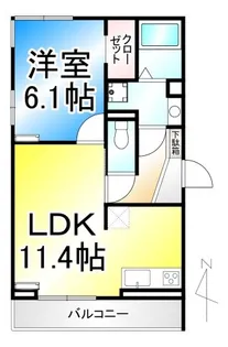 トリシア居町【1階】の間取り