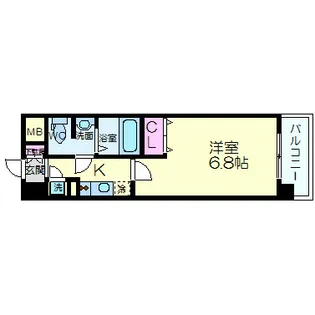 アクアプレイス京都聖護院【3階】の間取り