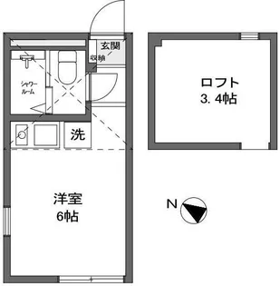ユナイト阪東橋ヴェルティエ【2階】の間取り