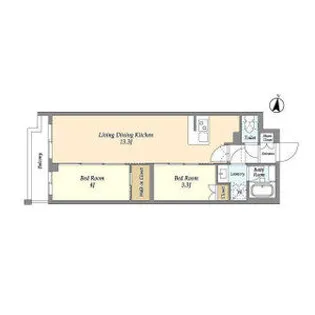 アジールコート練馬中村橋【3階】の間取り