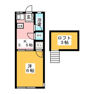 ラ・ソネット桜台【1階】の間取り