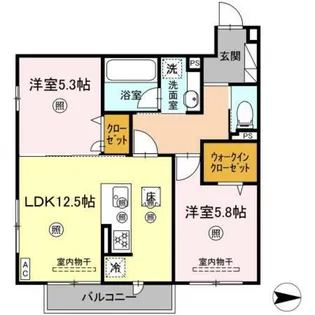 サンドルフ高須II番館【1階】の間取り